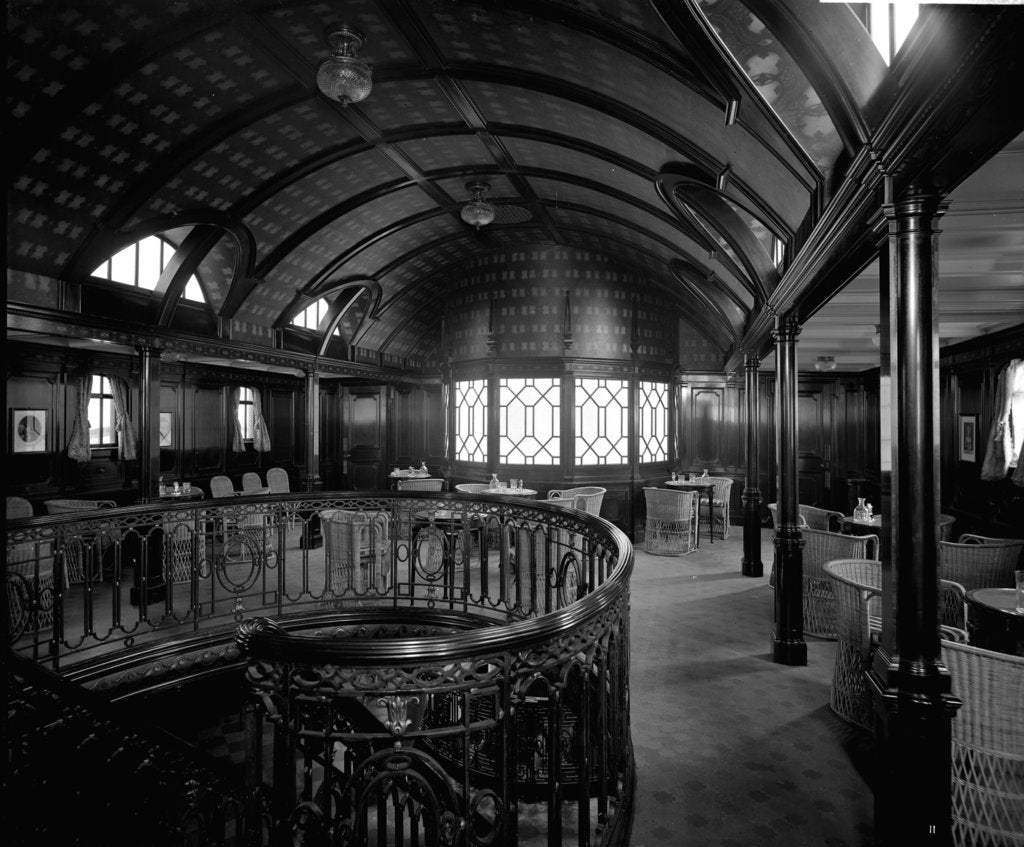 Detail of First Class Smokers' Lounge on the 'Balmoral Castle' (1910) by Bedford Lemere & Co.