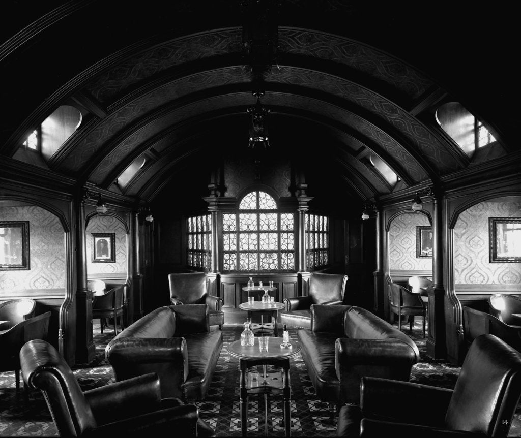 Detail of First Class Smoking Room on the 'Balmoral Castle' (1910) by Bedford Lemere & Co.