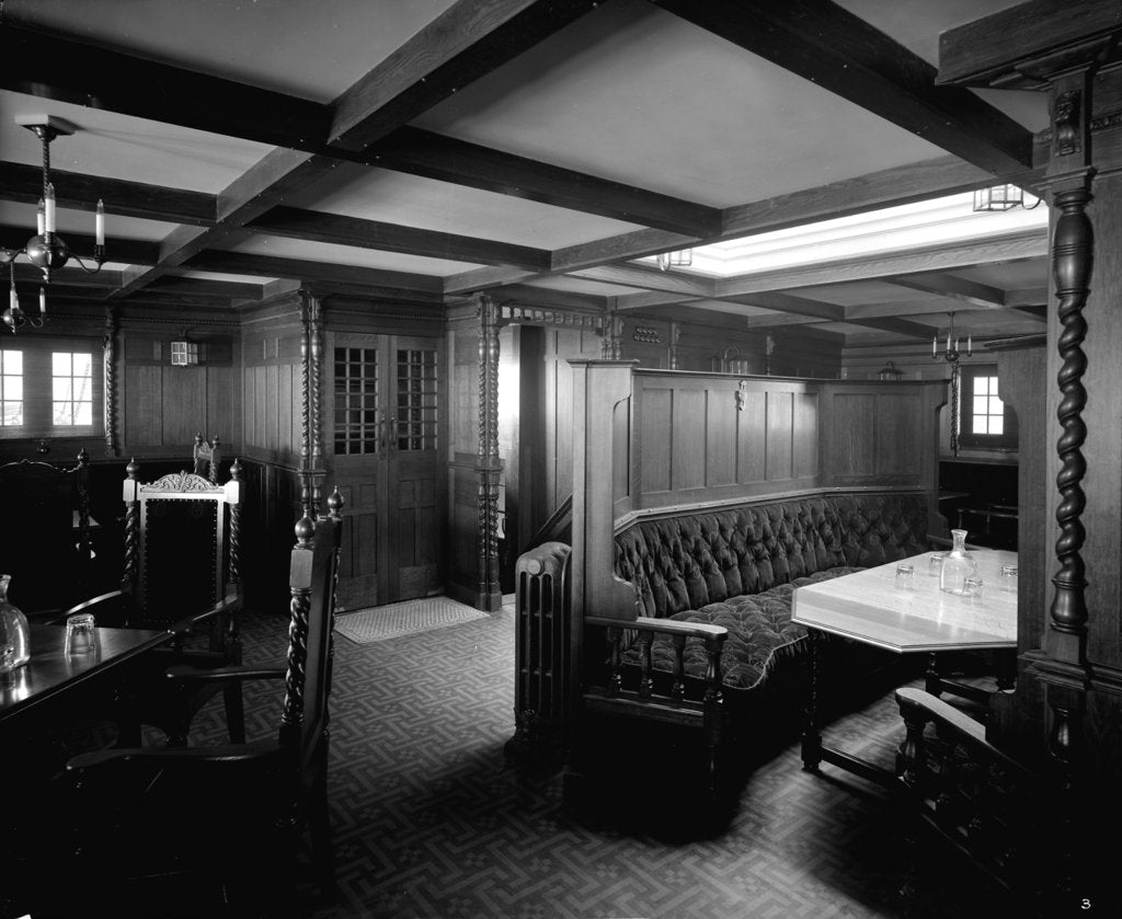 Detail of First Class Smoking Room on the 'Highland Loch' (1911) by Bedford Lemere & Co.