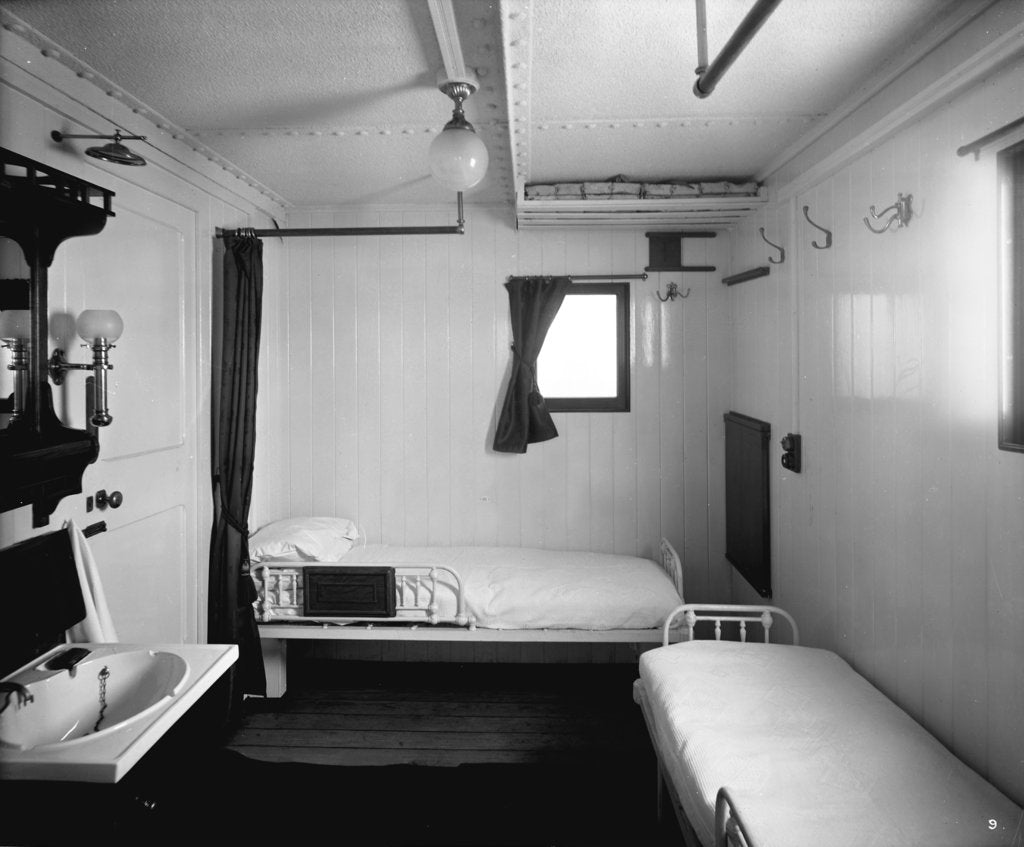 Detail of First Class stateroom on the 'Highland Loch' (1911) by Bedford Lemere & Co.