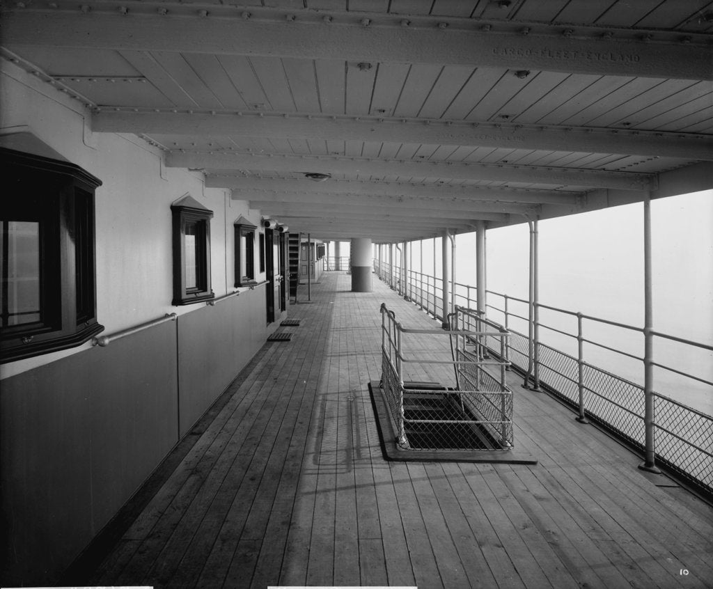 Detail of First Class Promenade on the 'Highland Loch' (1911) by Bedford Lemere & Co.