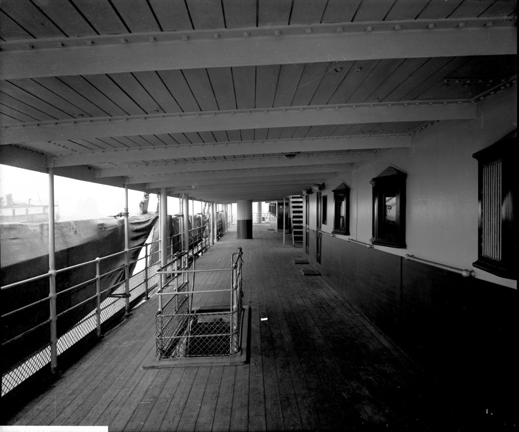 Detail of Promenade on the 'Highland Piper' (1911) by Bedford Lemere & Co.