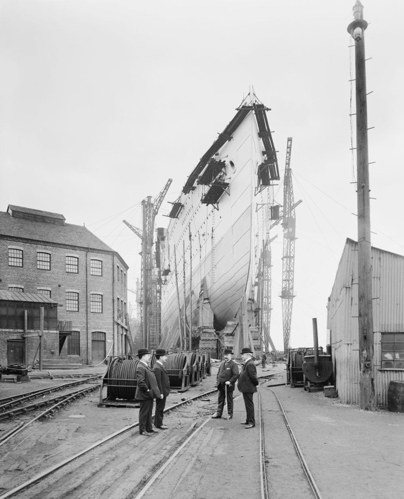 Detail of 'Aquitania' at Clydebank by Bedford Lemere & Co.