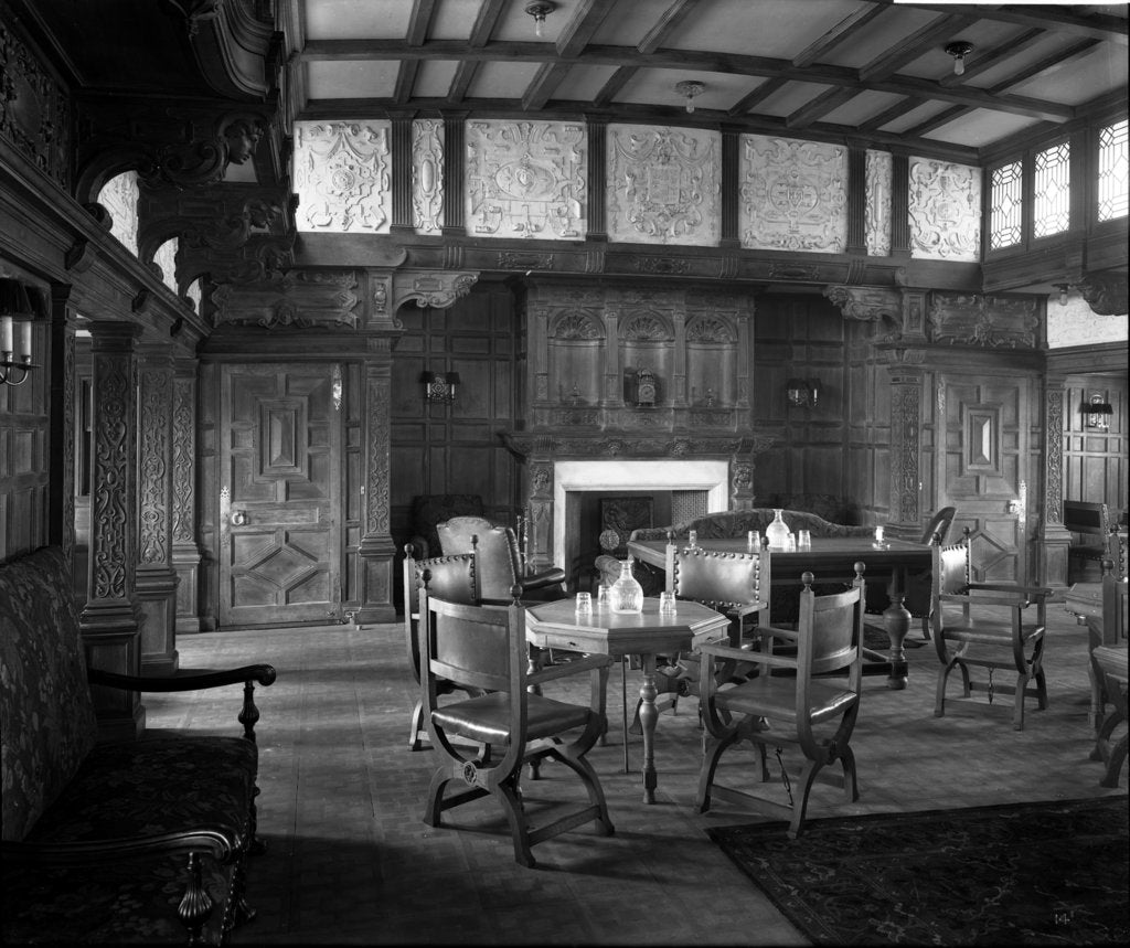 Detail of First Class Smoking Room on the 'Empress of Asia' (1913) by Bedford Lemere & Co.
