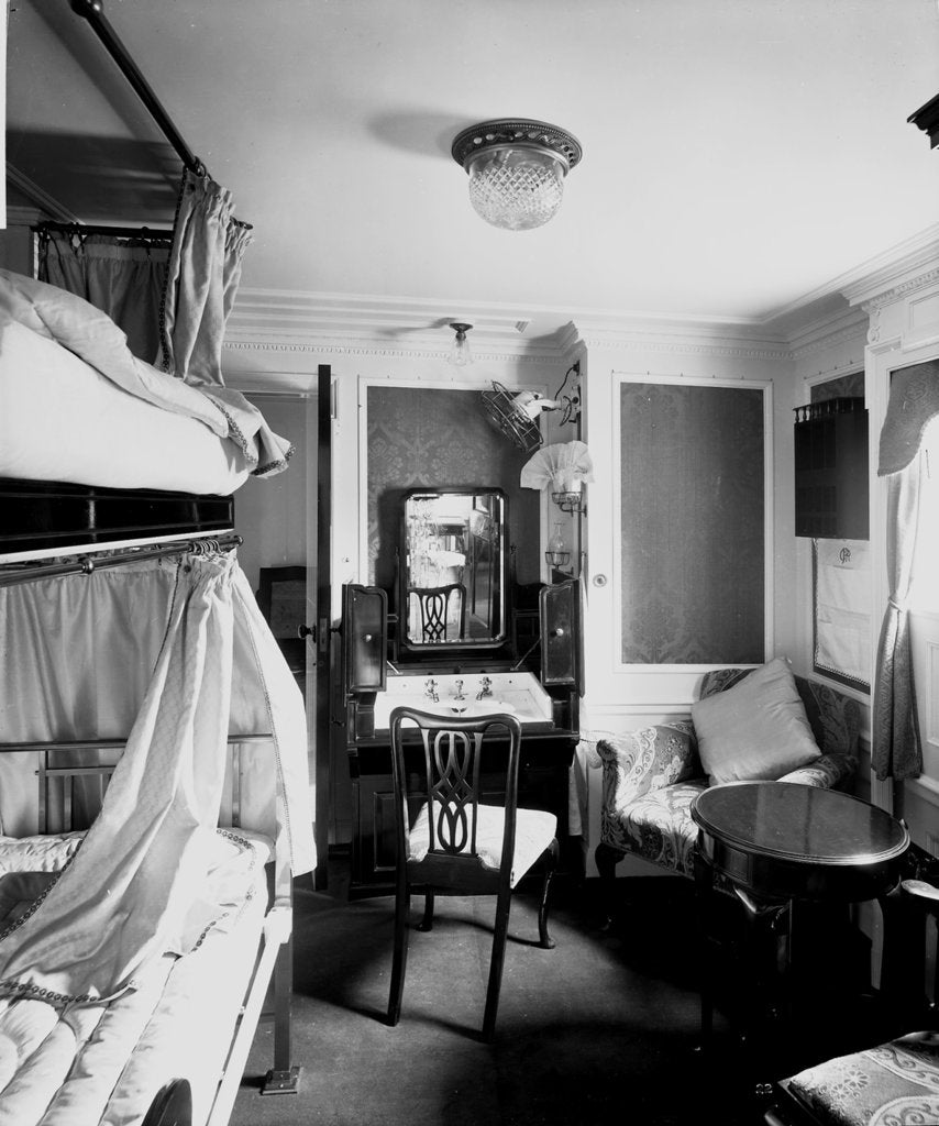 Detail of First Class suite on the 'Empress of Asia' (1913) by Bedford Lemere & Co.