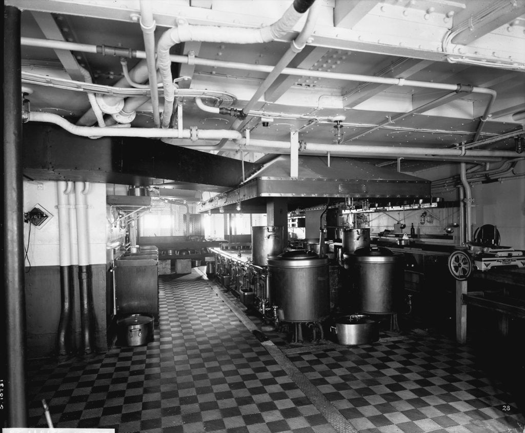 Detail of First and Second Class Galley on the 'Empress of Asia' (1913) by Bedford Lemere & Co.