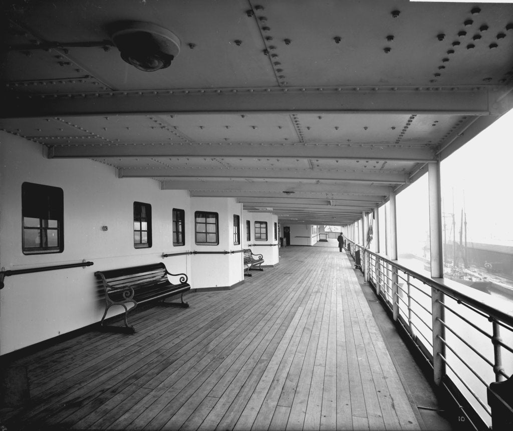 Detail of First Class Promenade on the 'Llandovery Castle' (1914) by Bedford Lemere & Co.