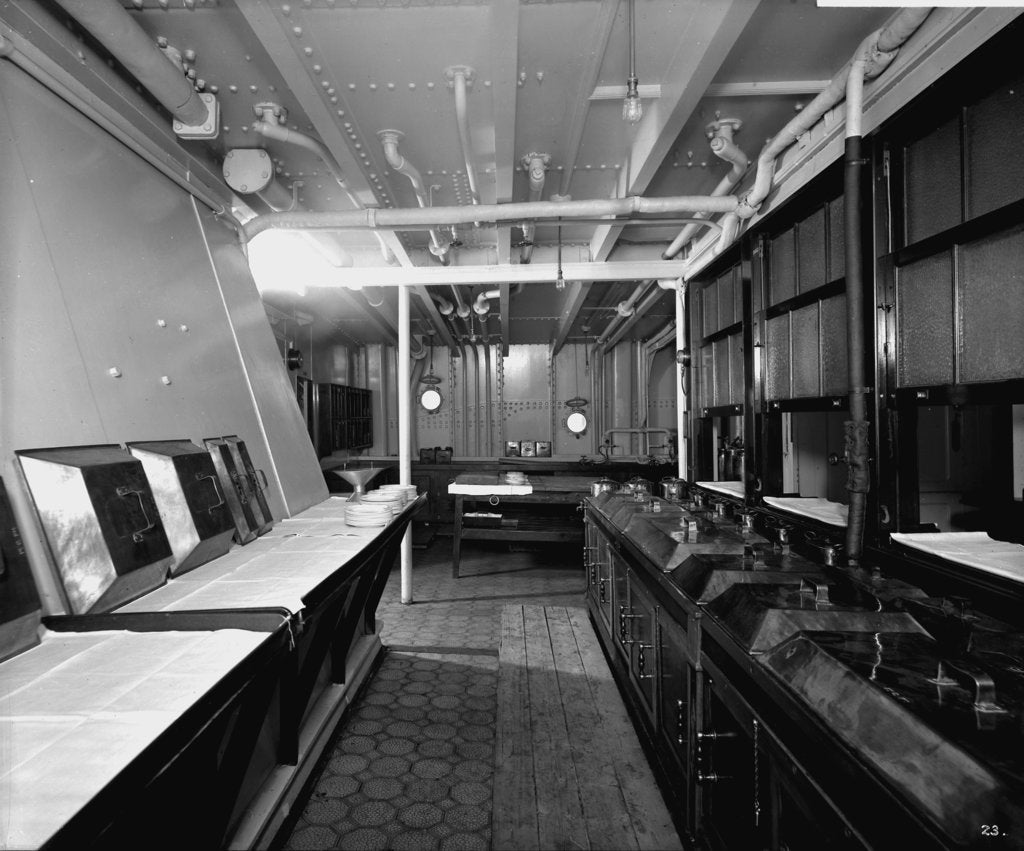 Detail of First Class Pantry on the 'Llandovery Castle' (1914) by Bedford Lemere & Co.
