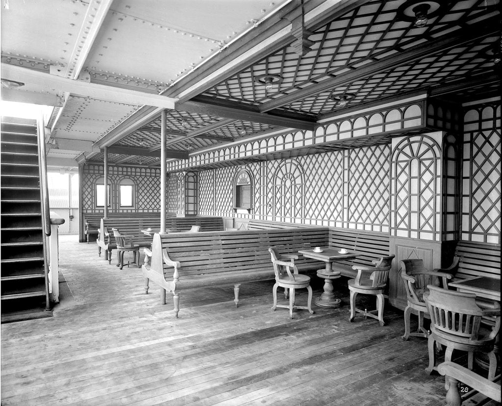 Detail of First Class Verandah on the 'Orduna' (1914) by Bedford Lemere & Co.