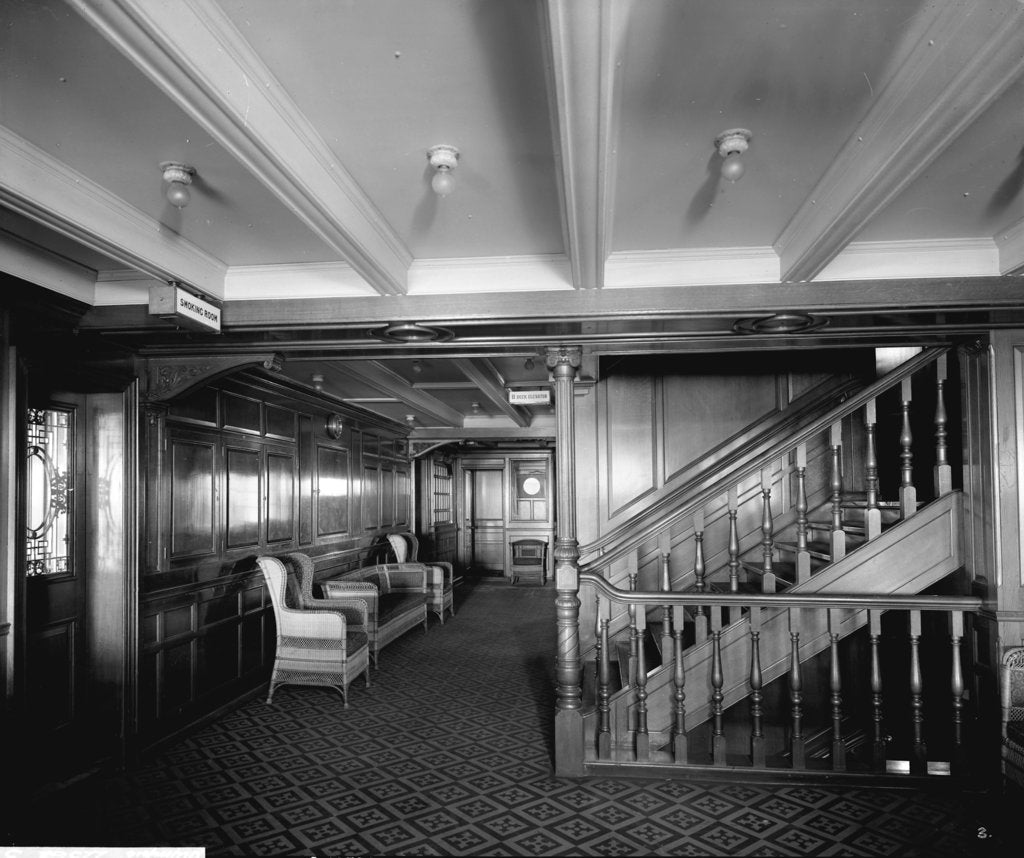 Detail of Second Class Entrance on the 'Olympic' (1911) by Bedford Lemere & Co.