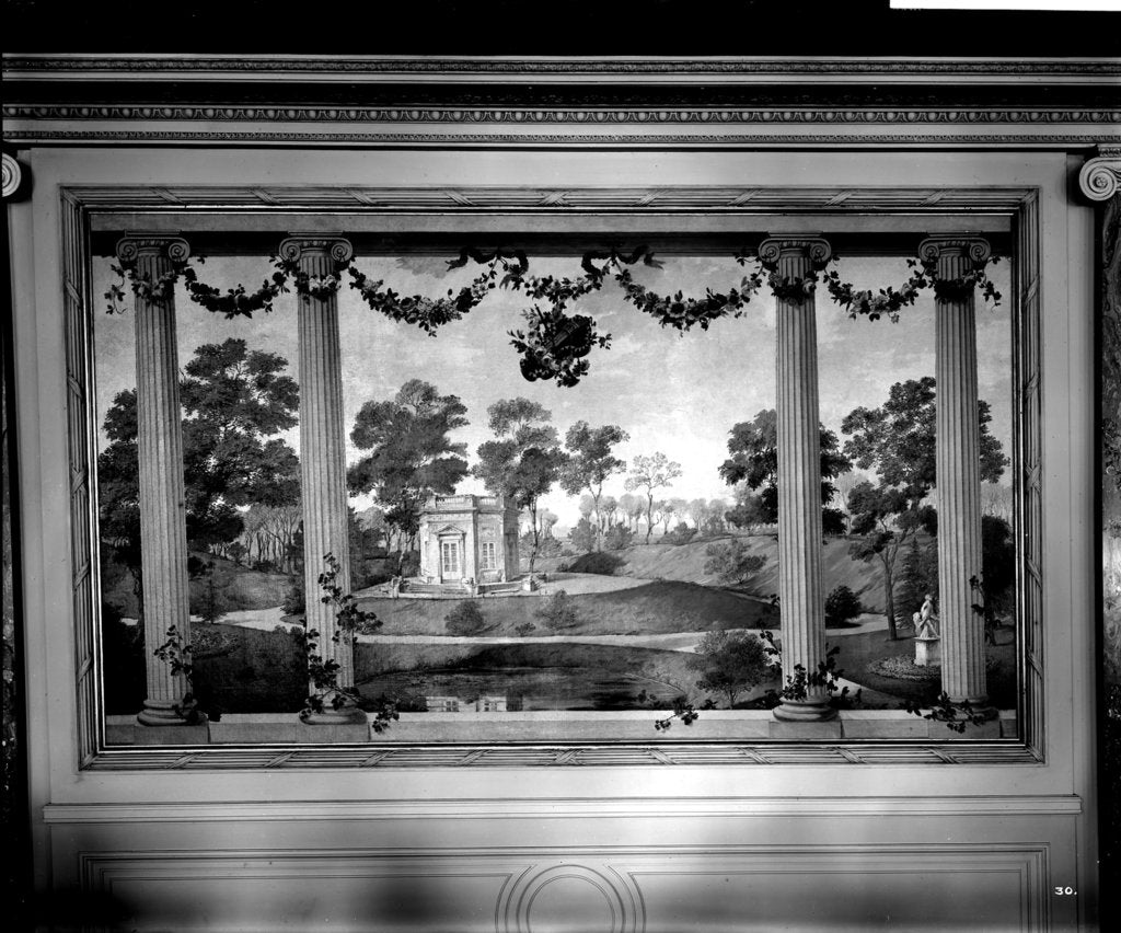 Detail of Decorative painting in the First Class Dining Saloon on the 'Aquitania' (1914) by Bedford Lemere & Co.