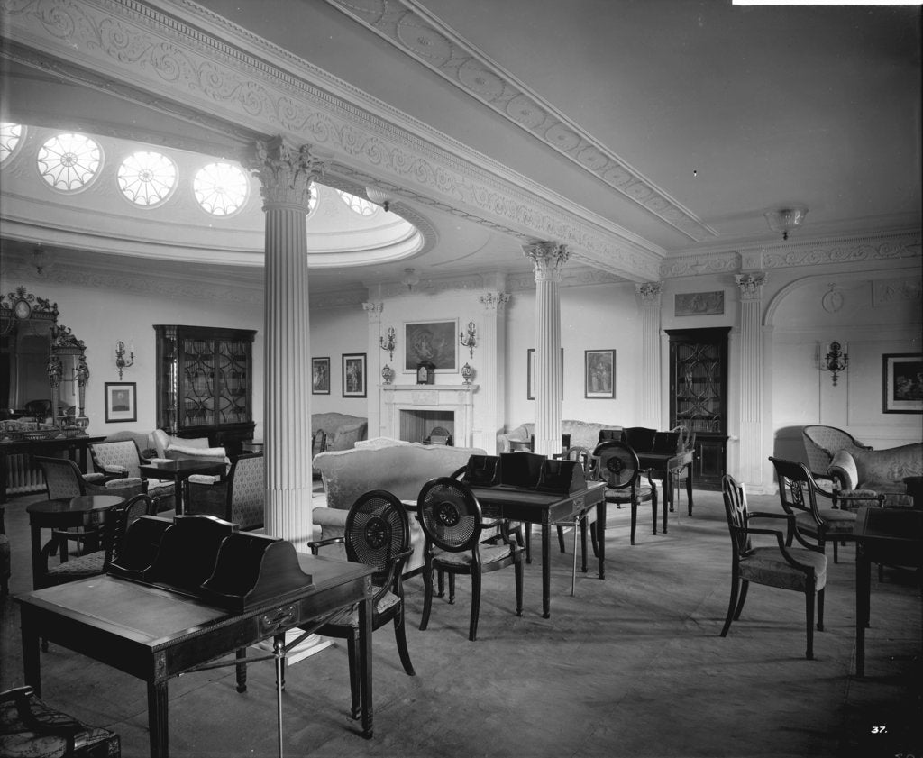 Detail of First Class Drawing Room on the 'Aquitania' (1914) by Bedford Lemere & Co.