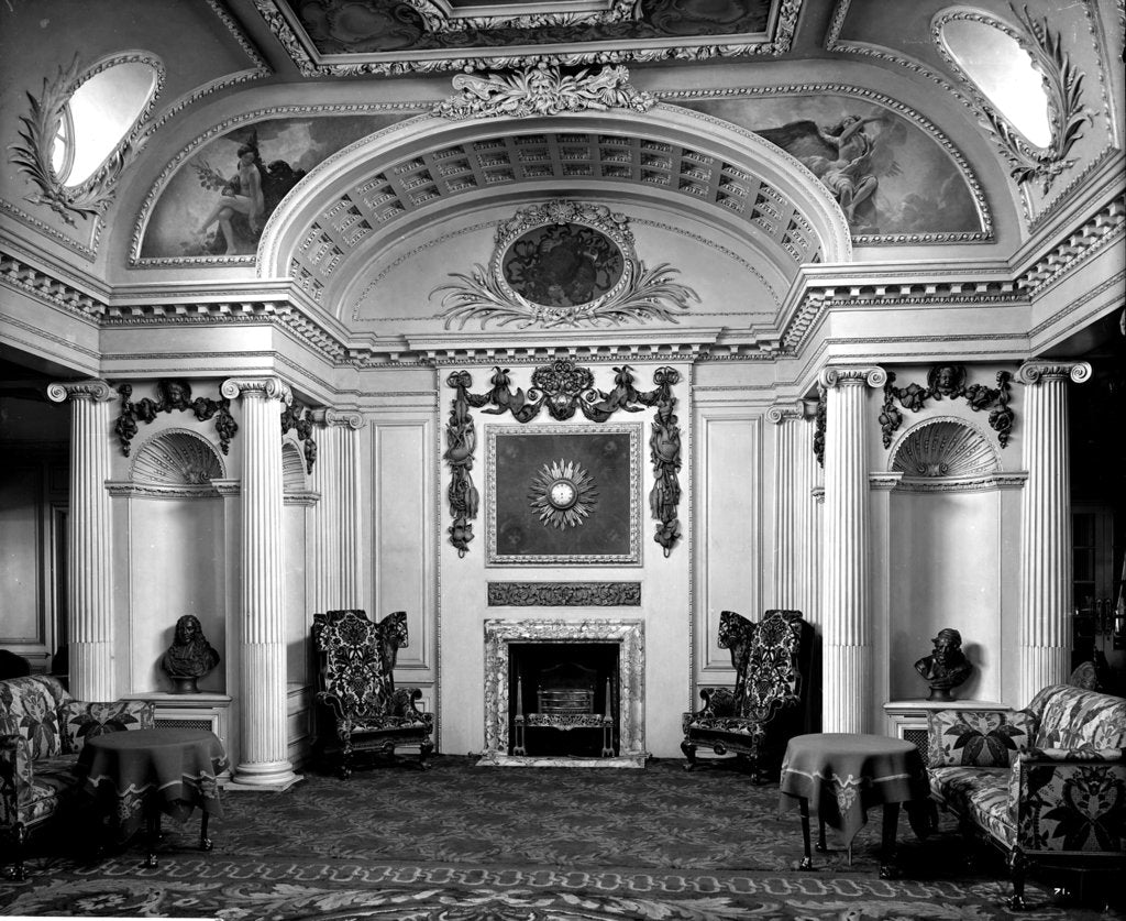 Detail of First Class Lounge on the 'Aquitania' (1914) by Bedford Lemere & Co.