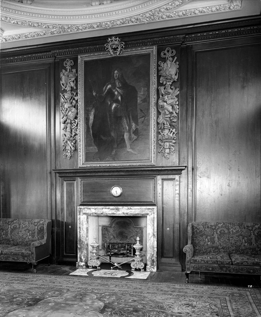 Detail of Fireplace in the First Class Smoking Room on the 'Aquitania' (1914) by Bedford Lemere & Co.