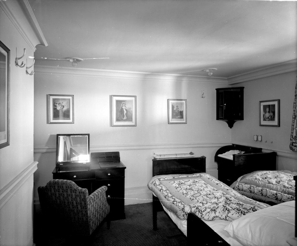 Detail of Gainsborough Suite on the 'Aquitania' (1914) by Bedford Lemere & Co.