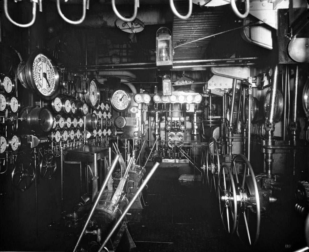 Detail of Starting platform on the 'Aquitania' (1914) by Bedford Lemere & Co.