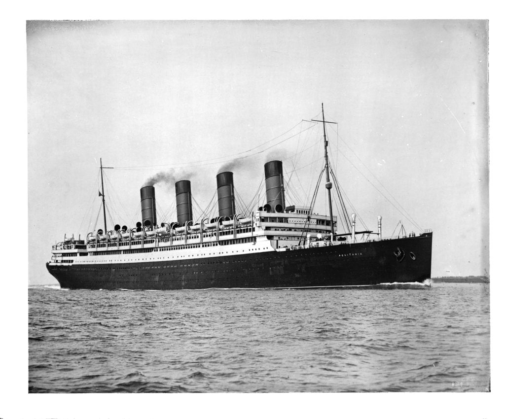 Detail of The passenger liner 'Aquitania' (1914) underway by Bedford Lemere & Co.