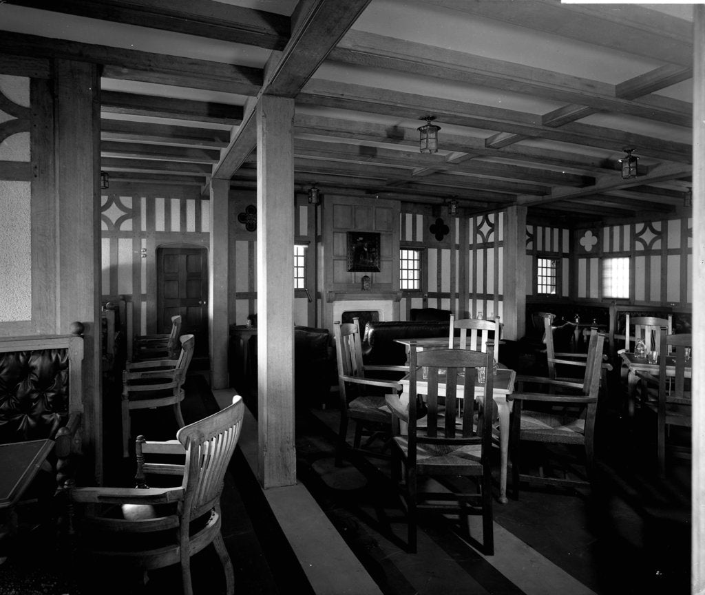 Detail of Cabin Class Smoking Room on the 'Missanabie' (1914) by Bedford Lemere & Co.