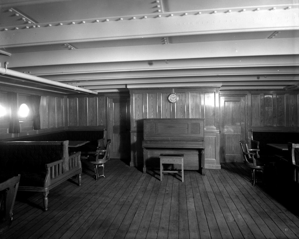 Detail of Third Class Ladies' Room on the 'Missanabie' (1914) by Bedford Lemere & Co.