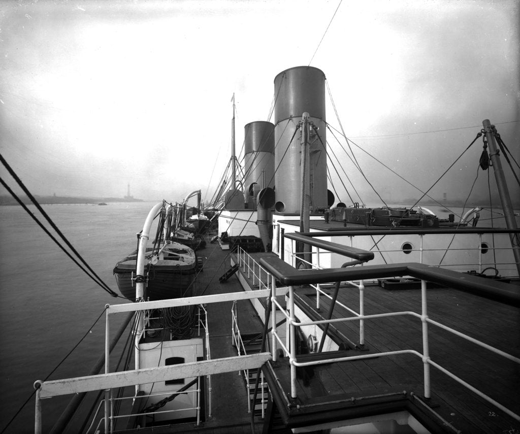 Detail of Boat Deck on the 'Missanabie' (1914) by Bedford Lemere & Co.