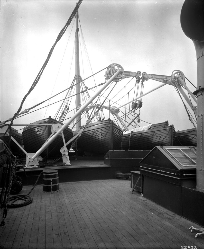 Detail of Boat Deck on the 'Missanabie' (1914) by Bedford Lemere & Co.