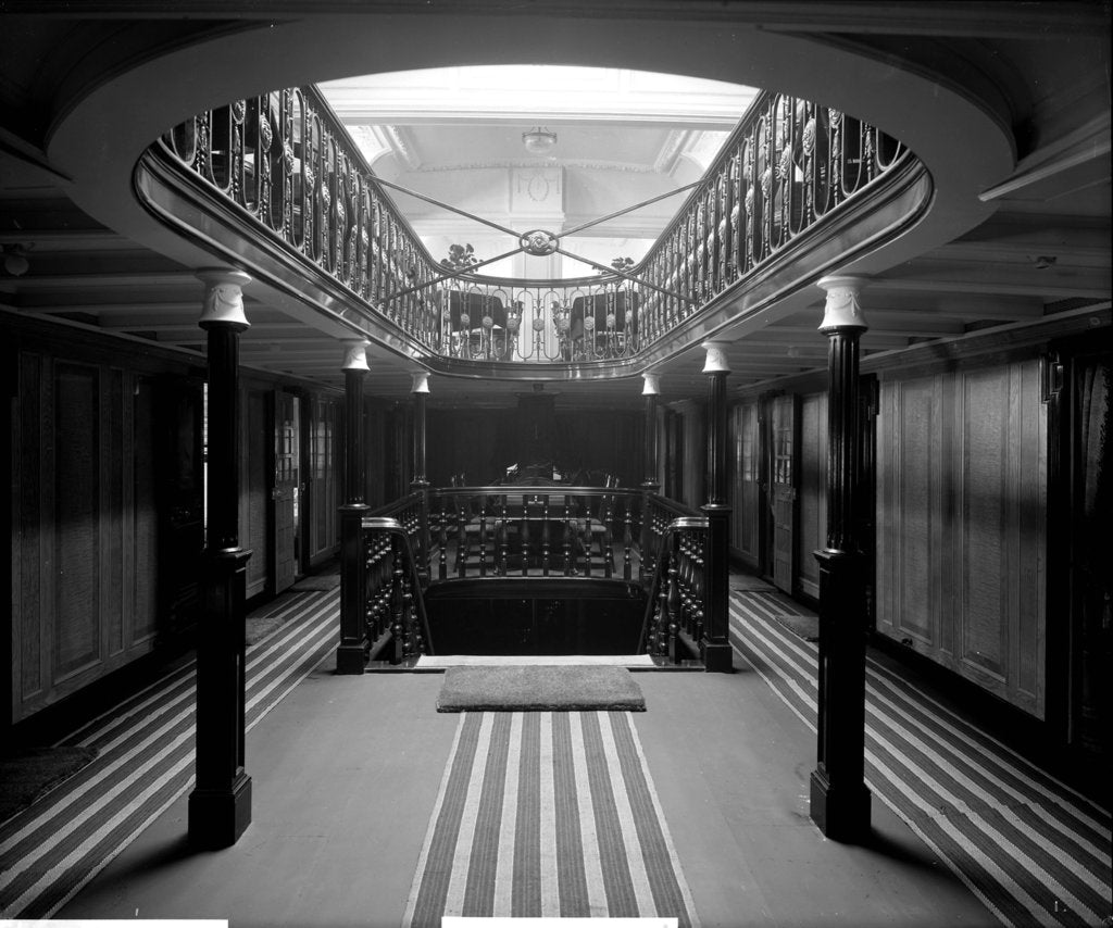 Detail of Awning Deck on the 'Ciudad de Buenos Aires' (1914) by Bedford Lemere & Co.
