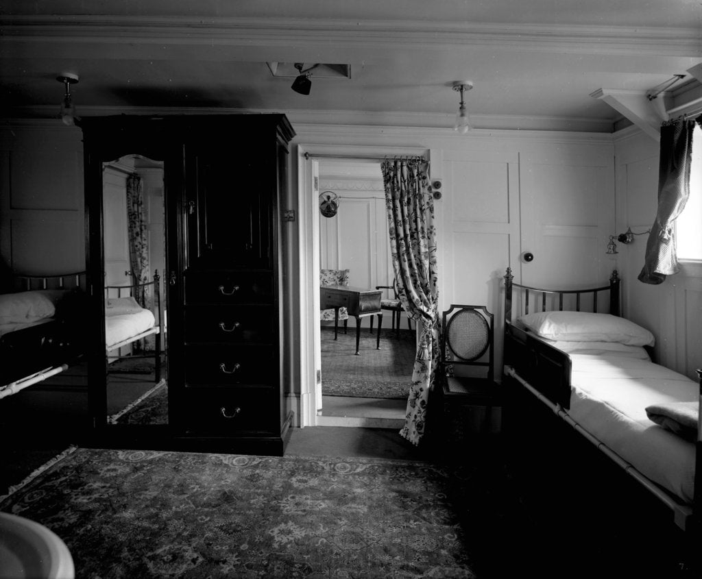 Detail of First Class suite de luxe on the 'Kaisar-i-Hind' (1914) by Bedford Lemere & Co.