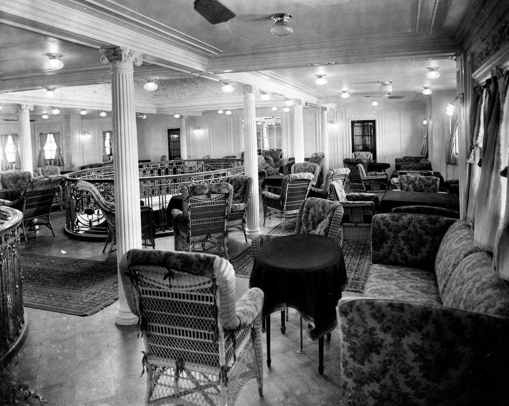 Detail of First Class Smoking Lounge on the 'Niagara' (1913) by Bedford Lemere & Co.