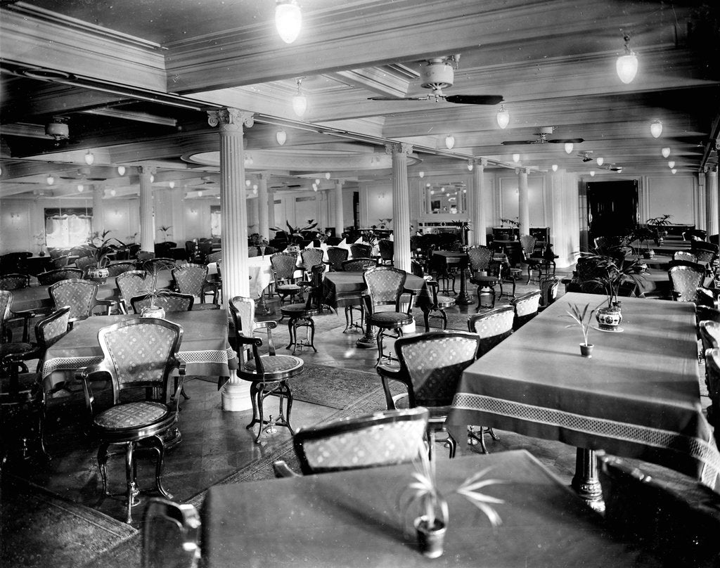 Detail of First Class Dining Saloon on the 'Niagara' (1913) by Bedford Lemere & Co.