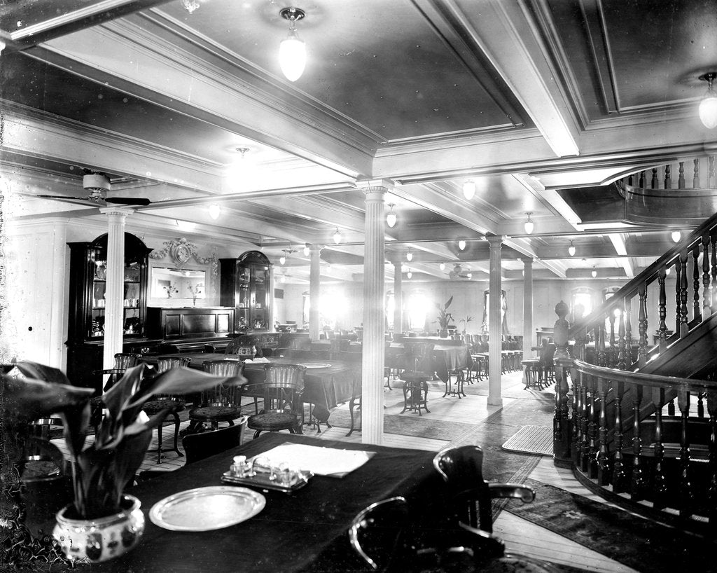Detail of Second Class Dining Saloon on the 'Niagara' (1913) by Bedford Lemere & Co.