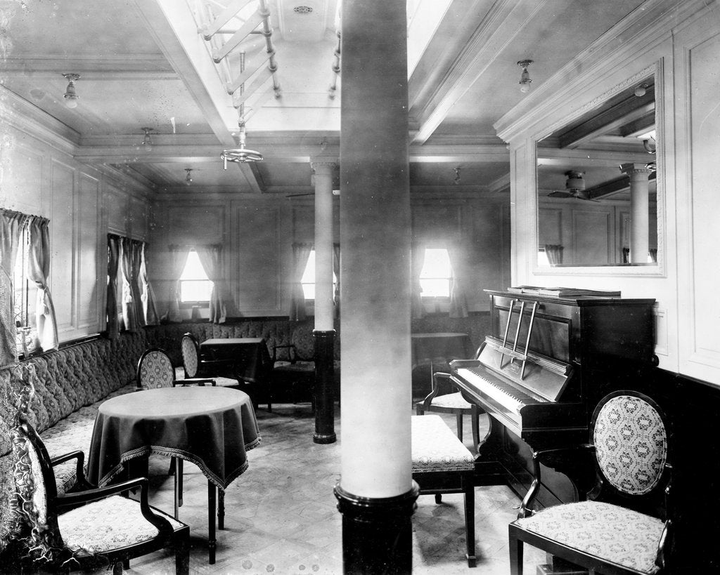 Detail of Second Class Ladies' Room on the 'Niagara' (1913) by Bedford Lemere & Co.
