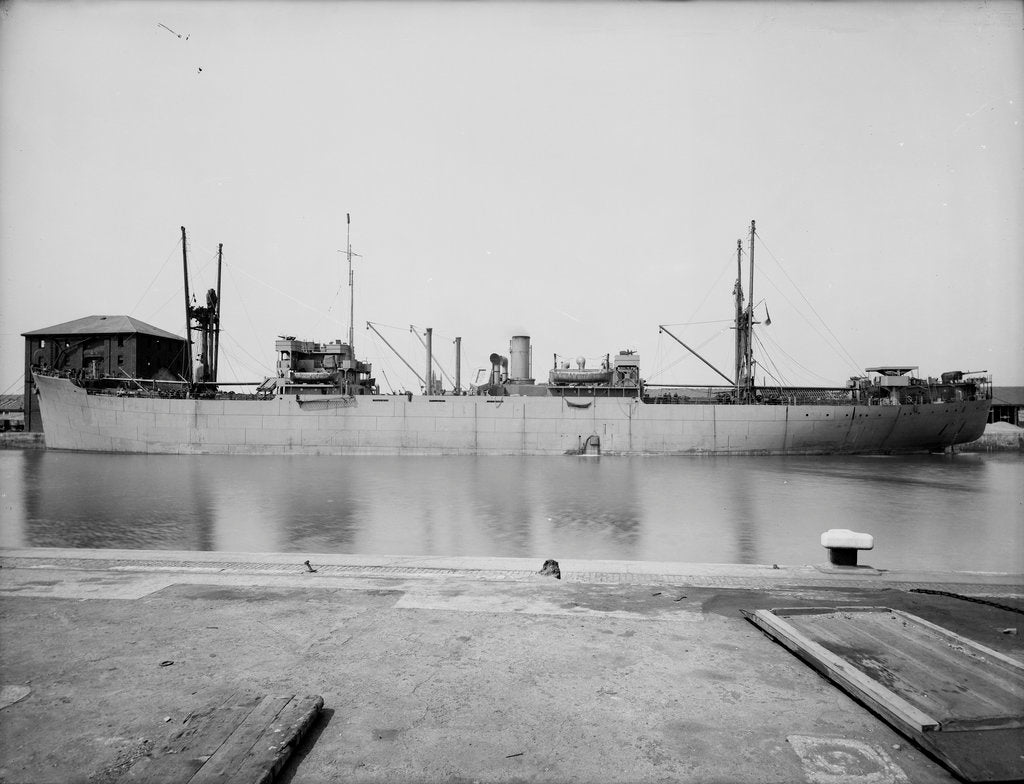 Detail of The 'Empire Archer' (Br, 1942) lying in the Alexandra Dock, Hull by unknown