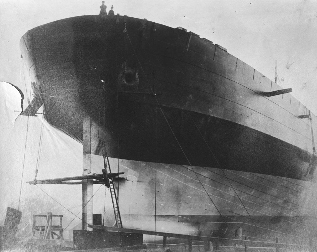 Detail of View of Brunel's 'Great Eastern' prior to her 1858 launch by unknown