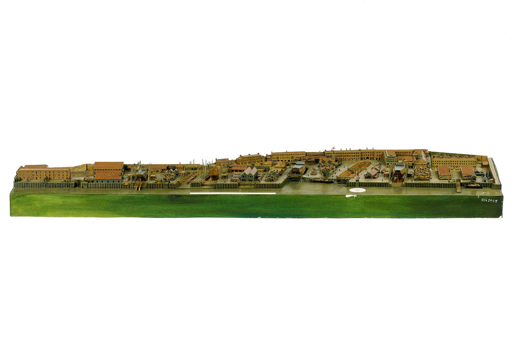 Detail of Royal naval dockyard at Woolwich by Richard Pickthorne
