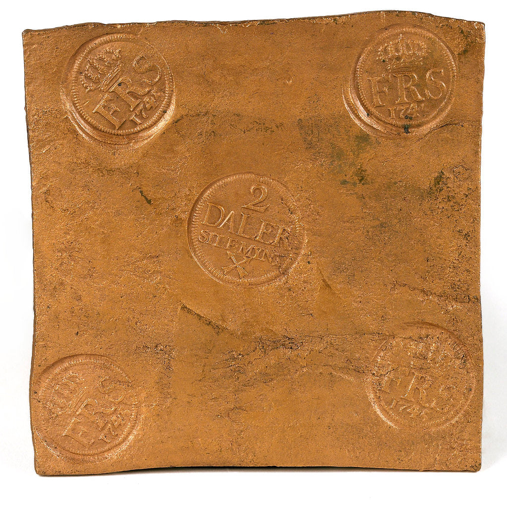Detail of Plate money by Avesta Mint