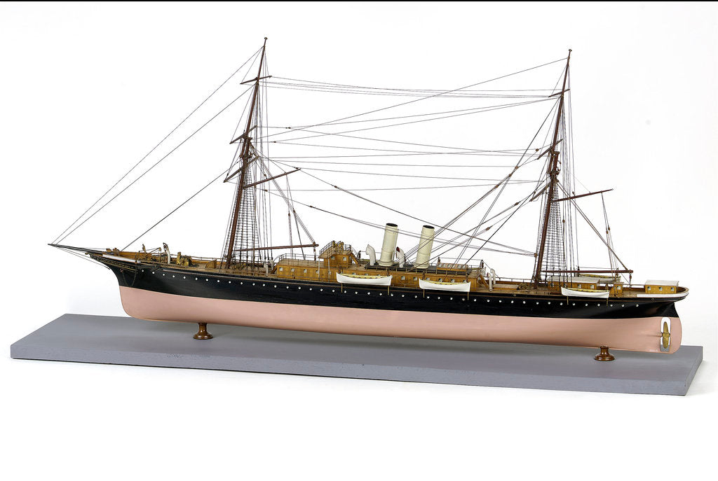 Detail of Passenger liner, port stern quarter by unknown