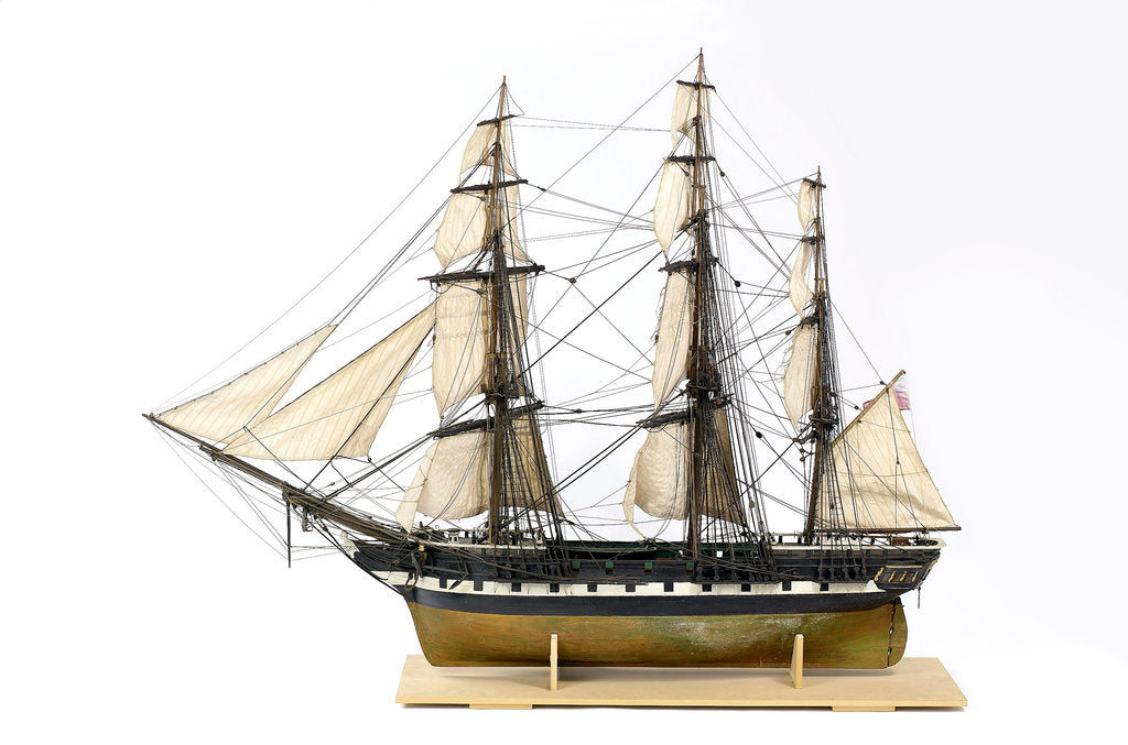 Detail of Frigate, port broadside by unknown