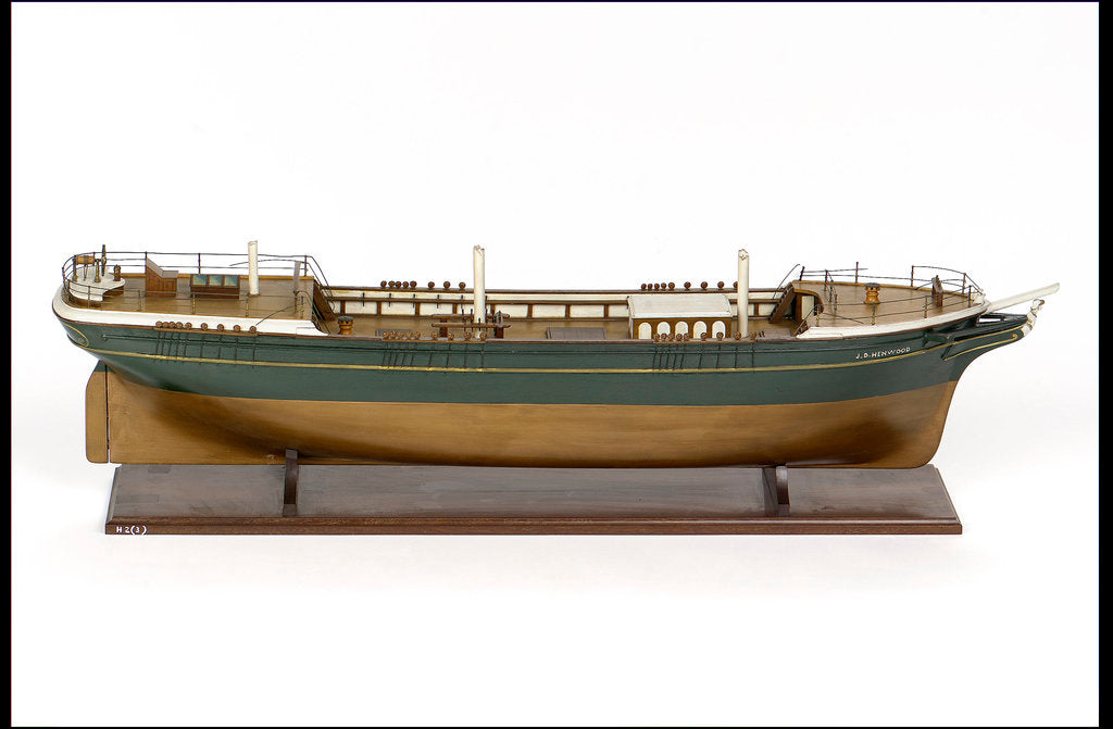 Detail of 'J D Henwood', starboard broadside by E. Tarry Adams
