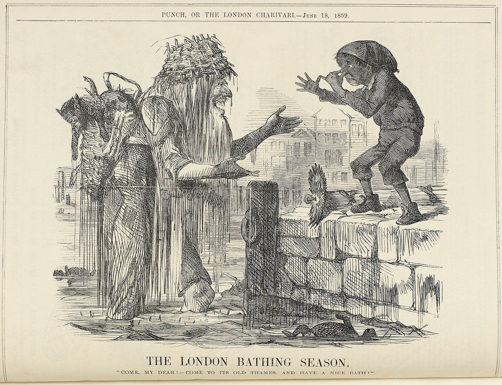 Detail of The London bathing season by Punch