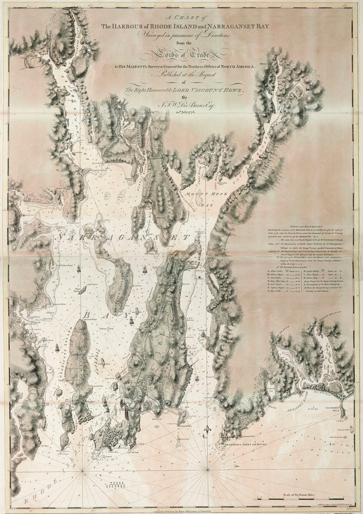 Detail of Chart of Ipswich Bay and Cape Ann, Atlantic coast of North America by J.F.W. Des Barres