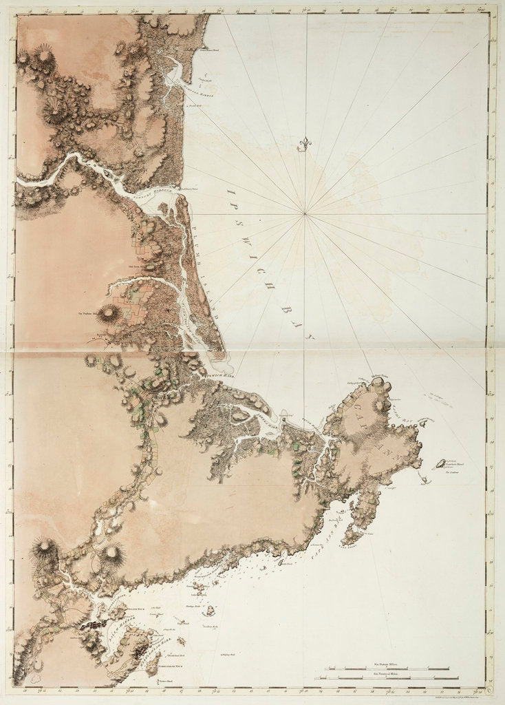 Detail of Ipswich Bay and Cape Ann by J.F.W. Des Barres