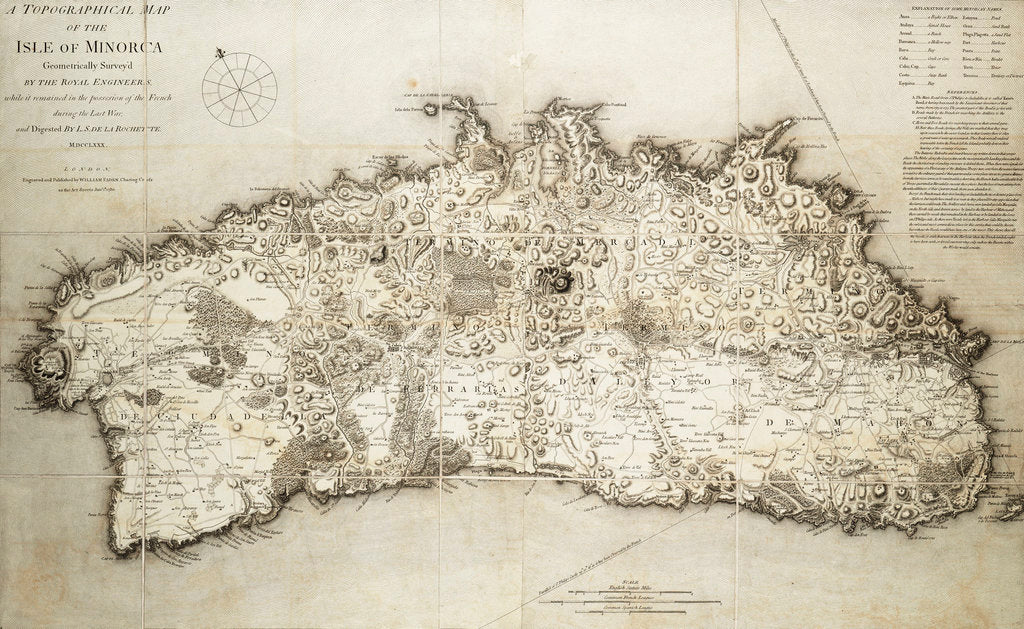 Detail of Map of Minorca, 1780 by L. S. de la Rochette