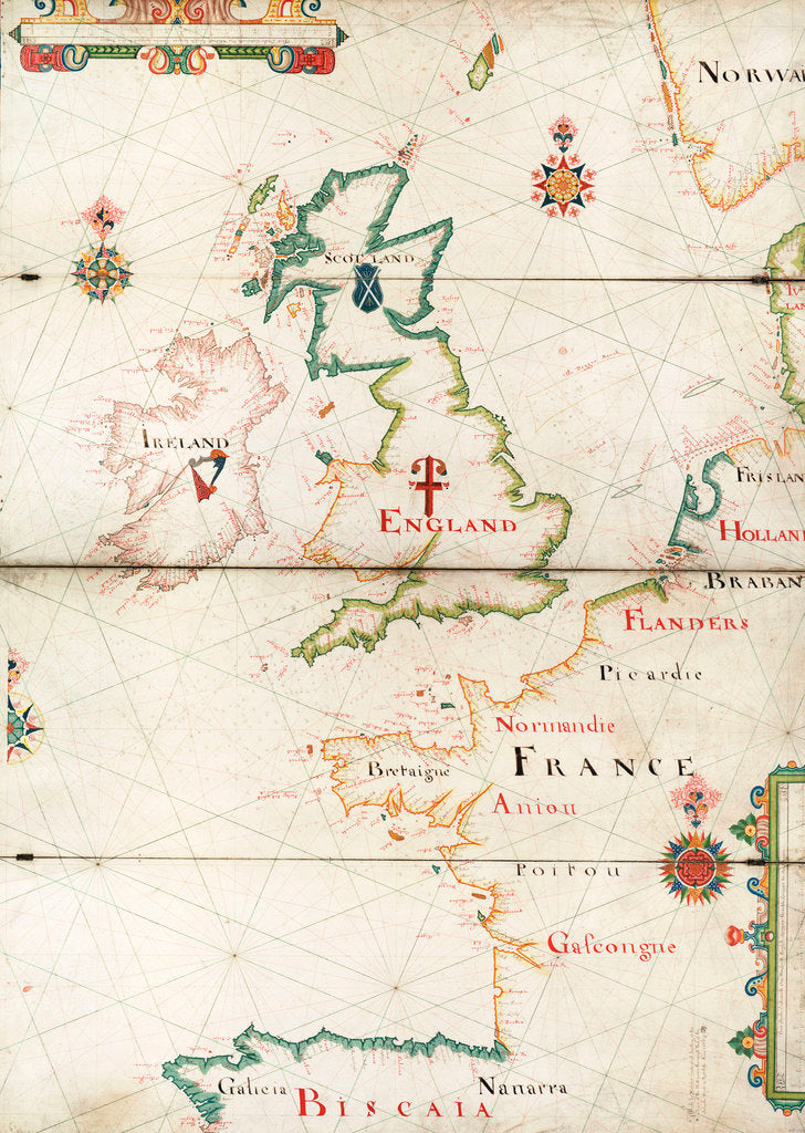 Detail of Atlantic coasts of Europe, Norway to Finisterre by Nicholas Comberford