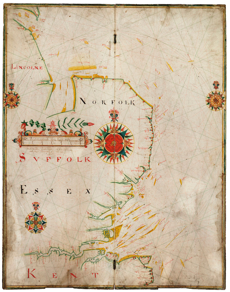 Detail of England, east coast, Spurn Head to South Foreland by John Thornton
