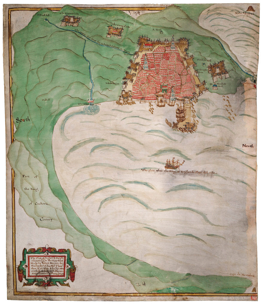 Detail of Chart of Algiers Bay, 1620 by Robert Norton