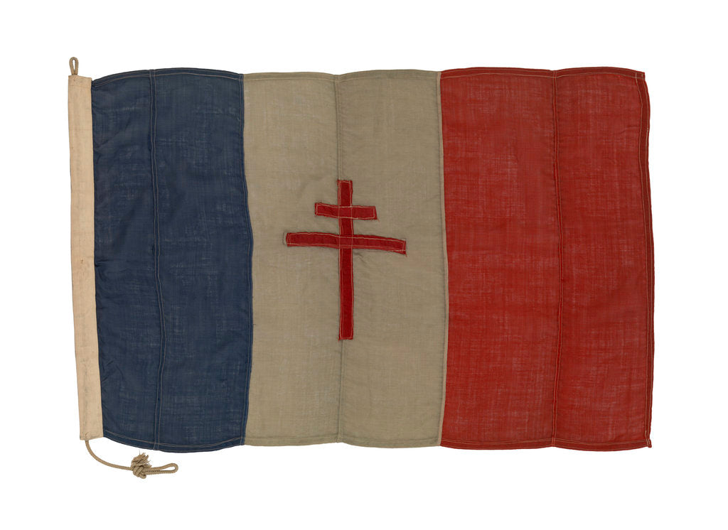 Detail of Free French flag by unknown