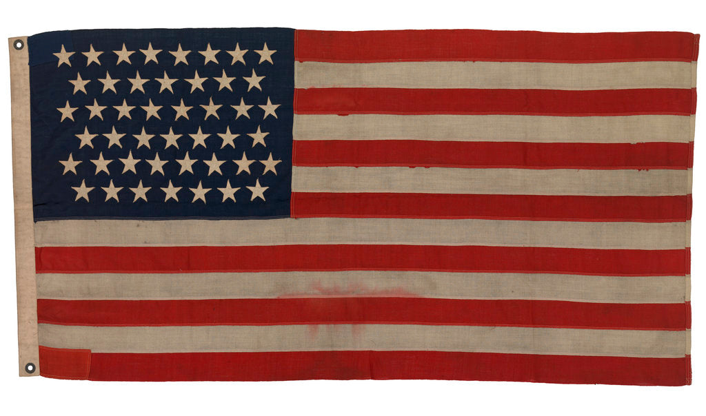 Detail of National flag of the USA (1896-1908) by unknown