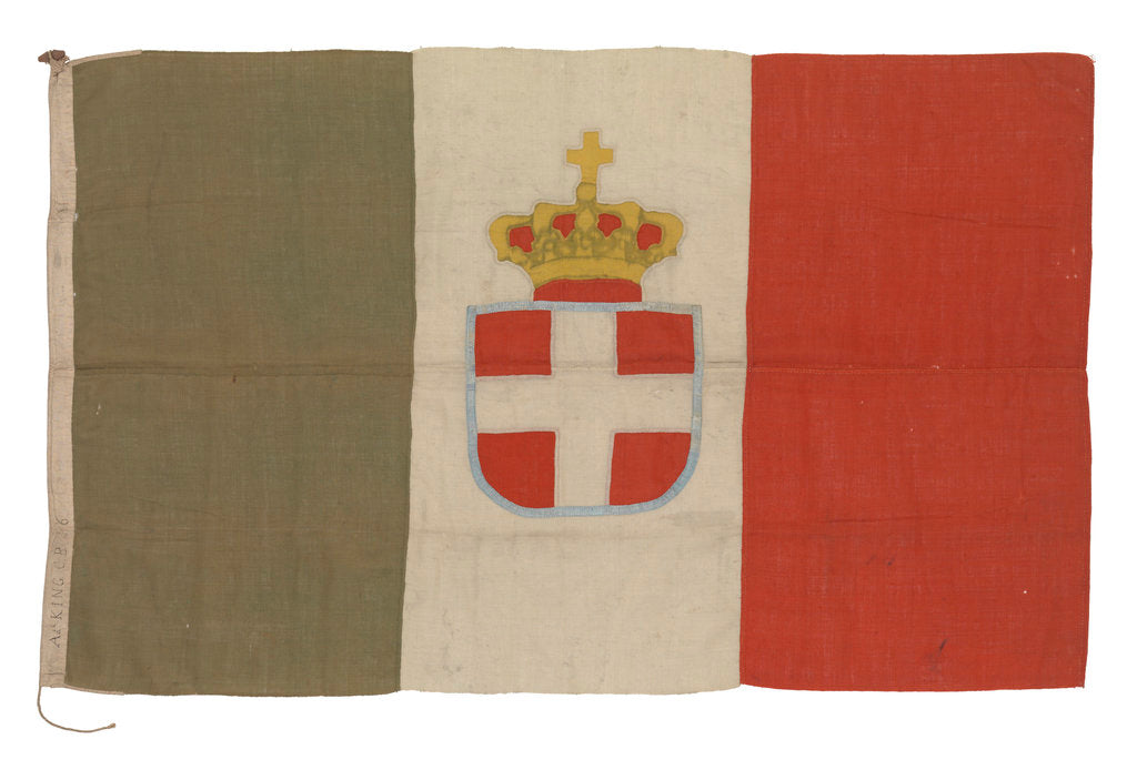 Detail of Italian naval ensign by unknown