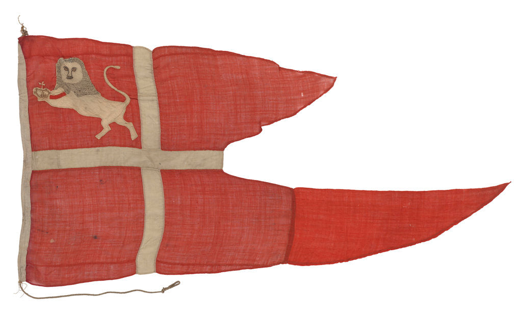 Detail of Broad pennant, Commander in Chief, Indian Navy by unknown