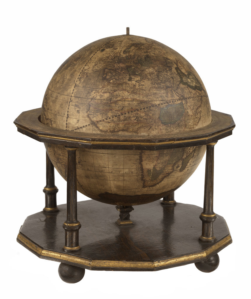 Detail of Terrestrial table globe by unknown